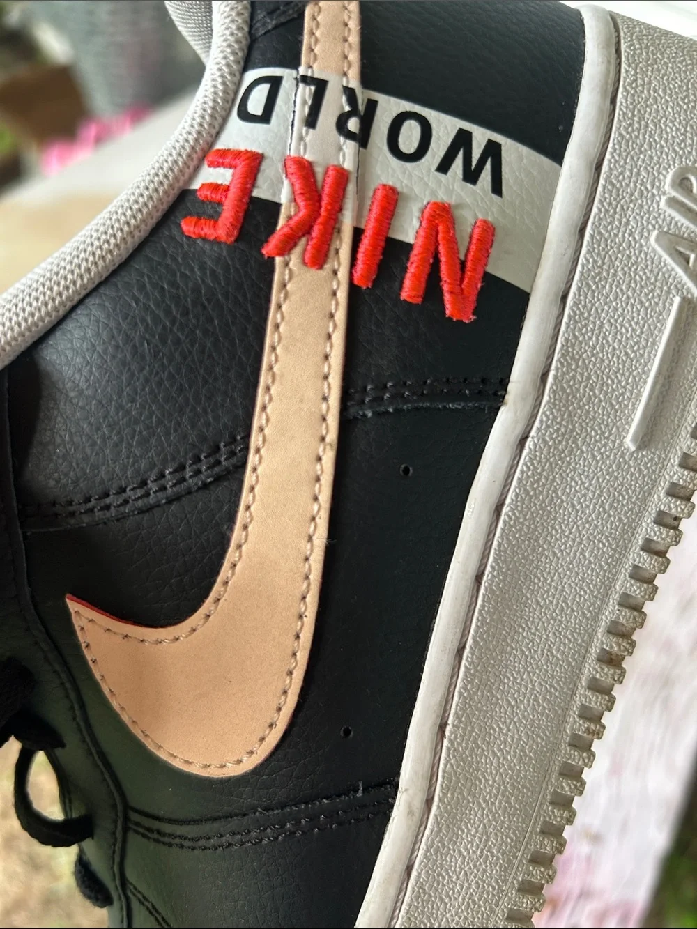Nike black leather
